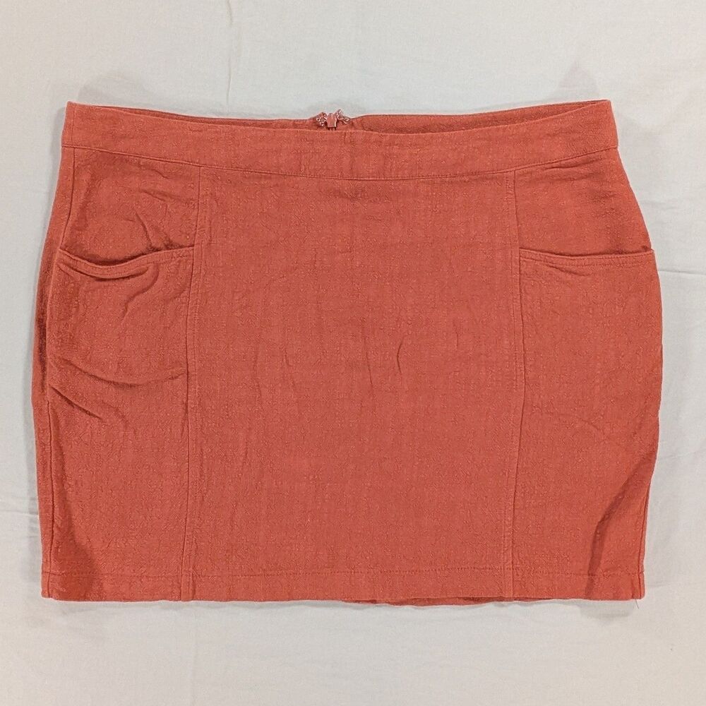 Forever 21+ Womens Rust Color Mini Skirt Sz 1X Boho Festival Retro